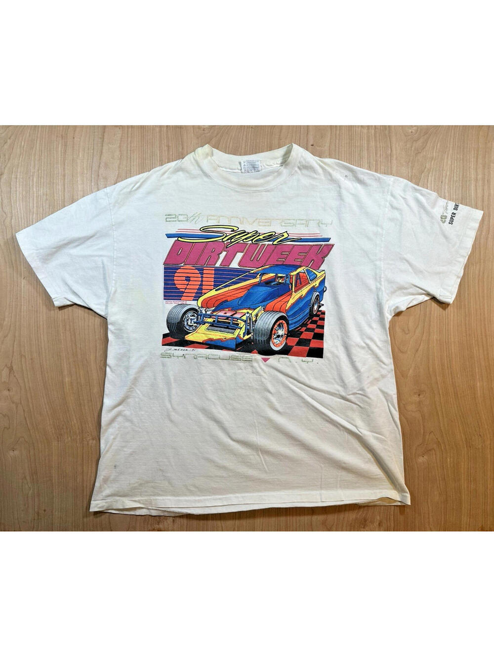 Vintage 90s Dirt Week tshirt Single Stitch Hot Rod xxlarge syracuse racing 1991